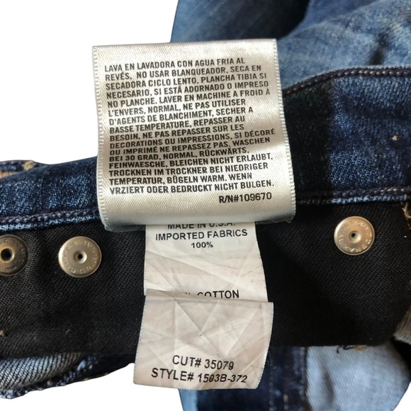 COH Emerson Slim Fit Boyfriend Jeans Medium Wash Ripped Knee Size 24 - Picture 13 of 14